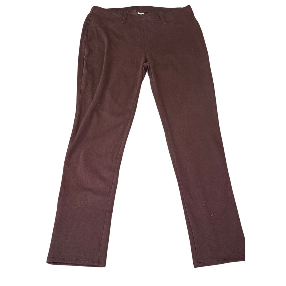 Bundle Women’s Size 16 Pants White Cargo Capris + Brown Straight Leg Pants - Picture 13 of 16